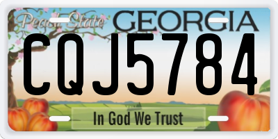 GA license plate CQJ5784