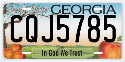 GA license plate CQJ5785