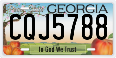 GA license plate CQJ5788