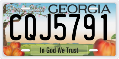 GA license plate CQJ5791