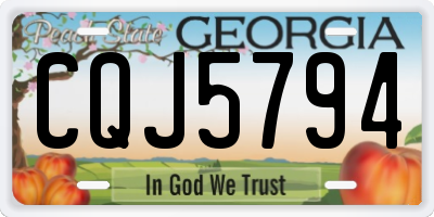 GA license plate CQJ5794