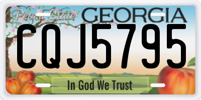 GA license plate CQJ5795