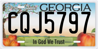 GA license plate CQJ5797