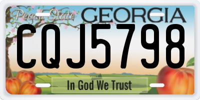 GA license plate CQJ5798