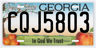 GA license plate CQJ5803