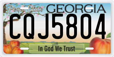 GA license plate CQJ5804