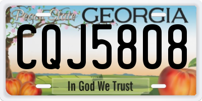 GA license plate CQJ5808