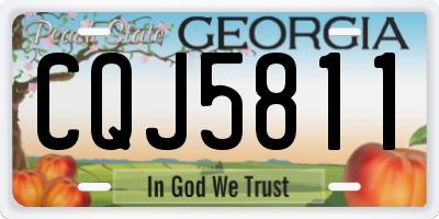 GA license plate CQJ5811
