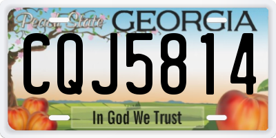 GA license plate CQJ5814