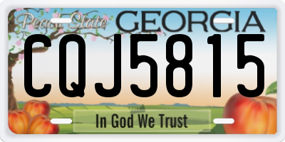 GA license plate CQJ5815