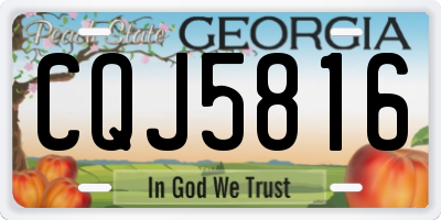 GA license plate CQJ5816