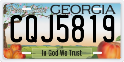 GA license plate CQJ5819