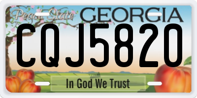GA license plate CQJ5820
