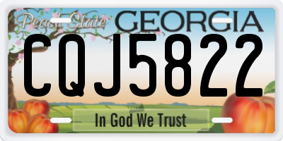 GA license plate CQJ5822
