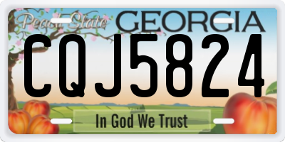 GA license plate CQJ5824