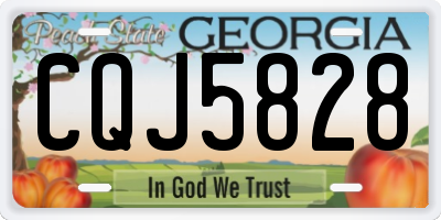 GA license plate CQJ5828