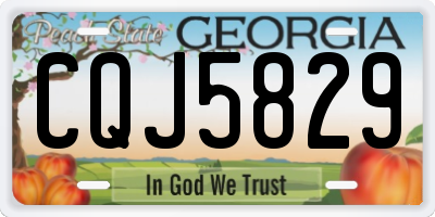 GA license plate CQJ5829