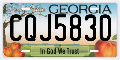 GA license plate CQJ5830