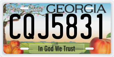 GA license plate CQJ5831