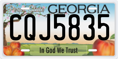 GA license plate CQJ5835
