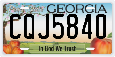 GA license plate CQJ5840
