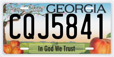GA license plate CQJ5841