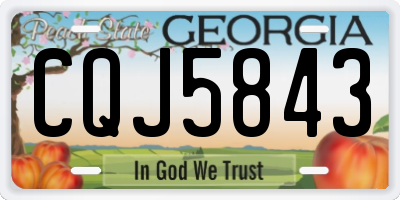 GA license plate CQJ5843