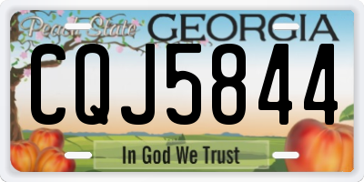 GA license plate CQJ5844
