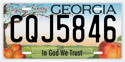 GA license plate CQJ5846