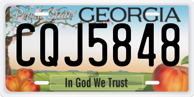 GA license plate CQJ5848