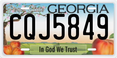 GA license plate CQJ5849