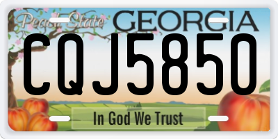 GA license plate CQJ5850