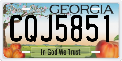 GA license plate CQJ5851