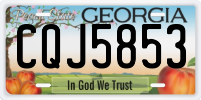 GA license plate CQJ5853