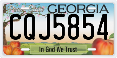 GA license plate CQJ5854