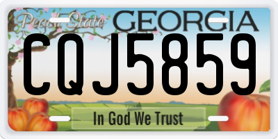 GA license plate CQJ5859