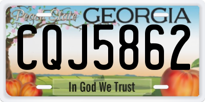 GA license plate CQJ5862
