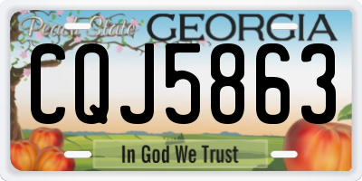 GA license plate CQJ5863