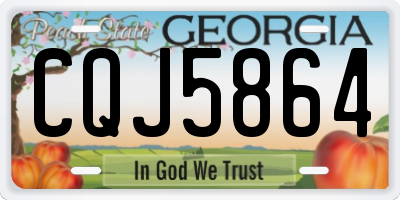 GA license plate CQJ5864