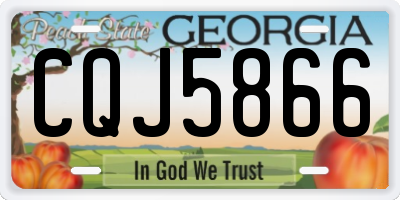 GA license plate CQJ5866