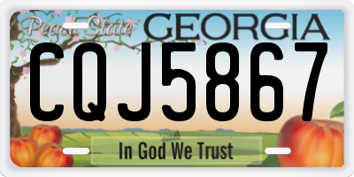 GA license plate CQJ5867