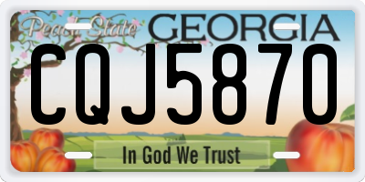 GA license plate CQJ5870