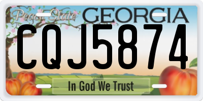GA license plate CQJ5874