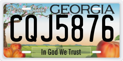 GA license plate CQJ5876