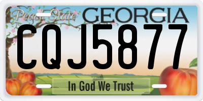 GA license plate CQJ5877