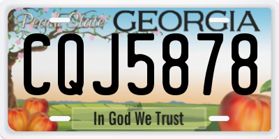 GA license plate CQJ5878