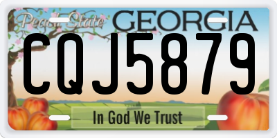 GA license plate CQJ5879