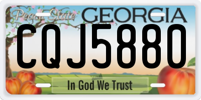 GA license plate CQJ5880
