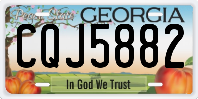 GA license plate CQJ5882