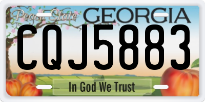 GA license plate CQJ5883
